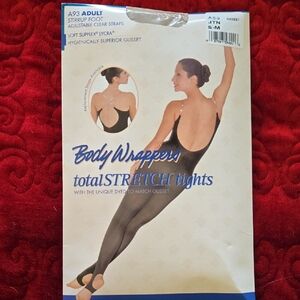 Body Wrappers TotalStretch Jazzy Tan Small/ Medium Body Tights Stirrup Foot